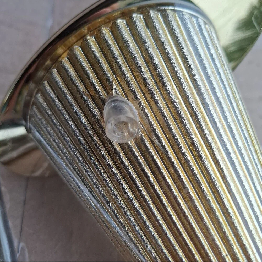 NOS Vintage Boutique by Moen Gold Bathroom Faucet Ribbed Trim Uninstalled